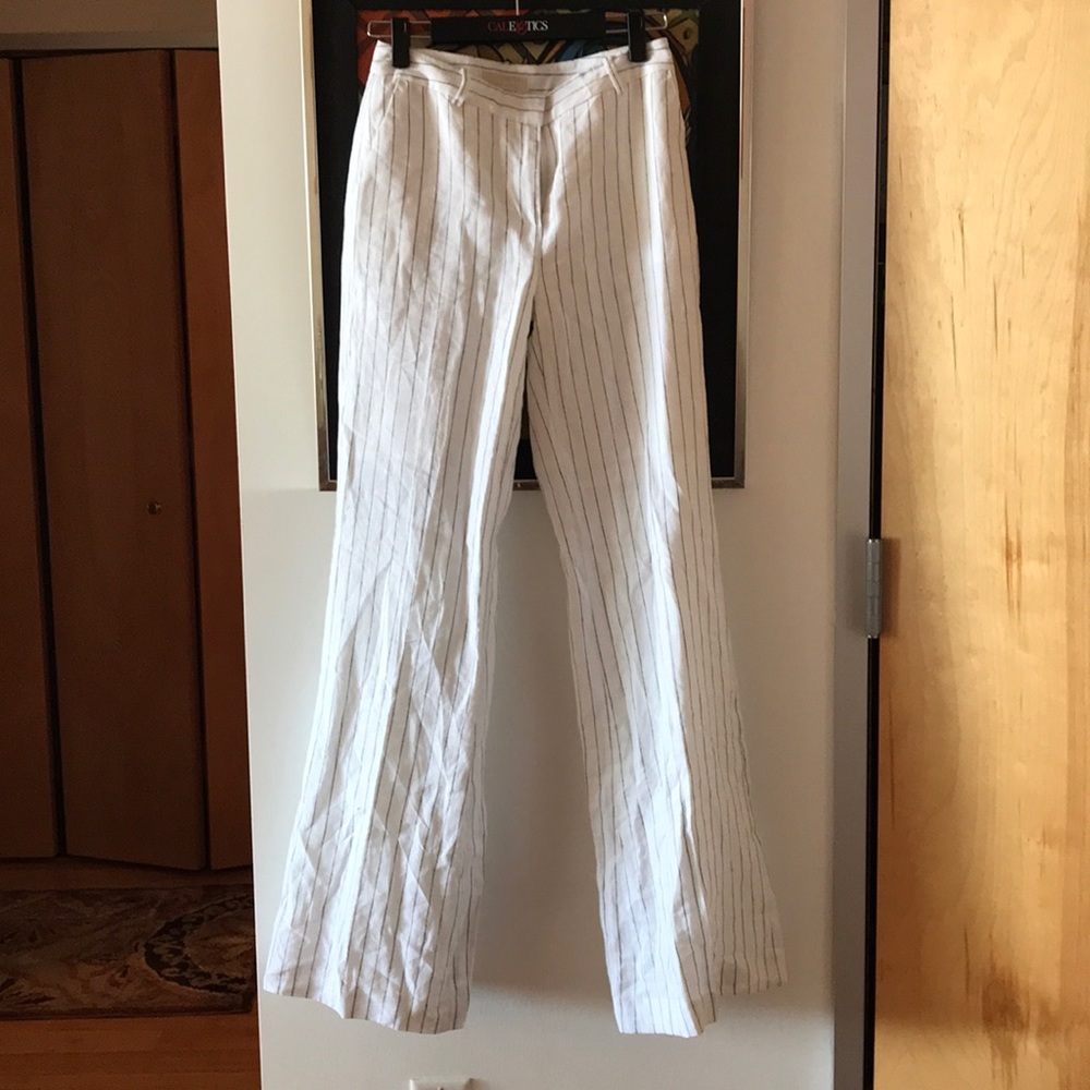Linen white bell bottom MK pants never worn